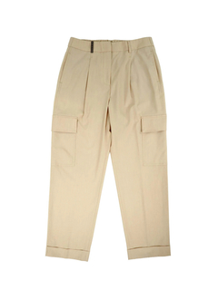 PESERICO(ペセリコ) |レーヨン混ストレッチ1タックカーゴパンツ