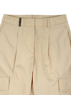 PESERICO(ペセリコ) |レーヨン混ストレッチ1タックカーゴパンツ