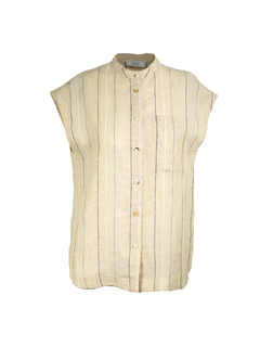 PESERICO(ペセリコ) |ストライプ地フレンチスリーブシャツ