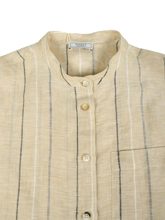 PESERICO(ペセリコ) |ストライプ地フレンチスリーブシャツ