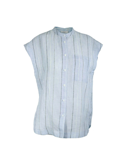 PESERICO(ペセリコ) |ストライプ地フレンチスリーブシャツ