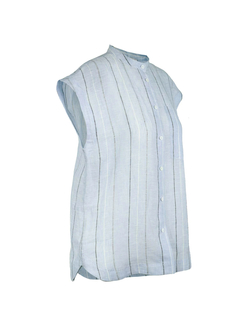 PESERICO(ペセリコ) |ストライプ地フレンチスリーブシャツ