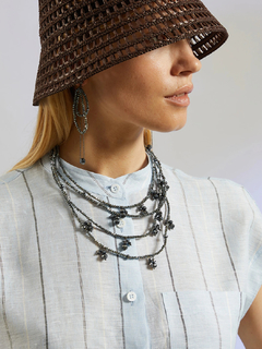 PESERICO(ペセリコ) |ストライプ地フレンチスリーブシャツ