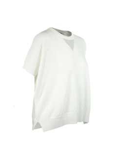 PESERICO(ペセリコ) |麻綿ワイドシルエットフレンチスリーブニット