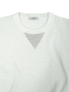 PESERICO(ペセリコ) |麻綿ワイドシルエットフレンチスリーブニット