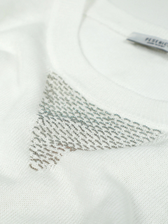 PESERICO(ペセリコ) |麻綿ワイドシルエットフレンチスリーブニット