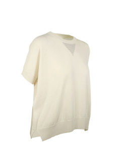 PESERICO(ペセリコ) |麻綿ワイドシルエットフレンチスリーブニット