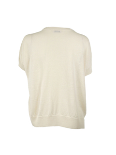 PESERICO(ペセリコ) |麻綿ワイドシルエットフレンチスリーブニット