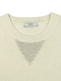 PESERICO(ペセリコ) |麻綿ワイドシルエットフレンチスリーブニット