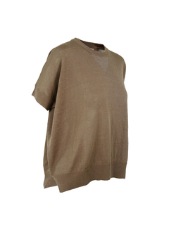 PESERICO(ペセリコ) |麻綿ワイドシルエットフレンチスリーブニット