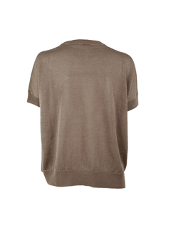 PESERICO(ペセリコ) |麻綿ワイドシルエットフレンチスリーブニット