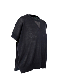 PESERICO(ペセリコ) |麻綿ワイドシルエットフレンチスリーブニット