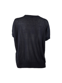 PESERICO(ペセリコ) |麻綿ワイドシルエットフレンチスリーブニット