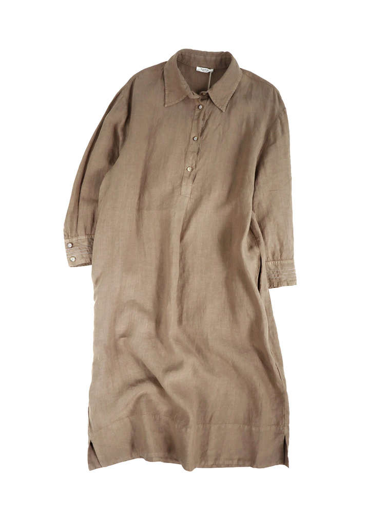 PESERICO(ペセリコ) |麻100％プルオーバーシャツワンピース