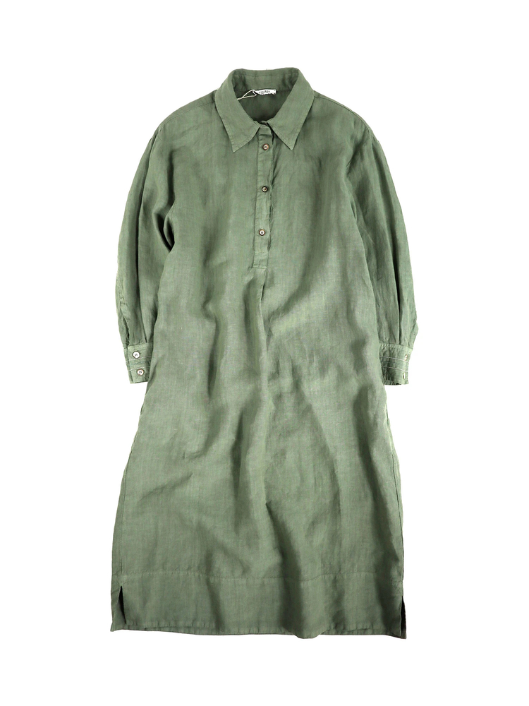 PESERICO(ペセリコ) |麻100％プルオーバーシャツワンピース