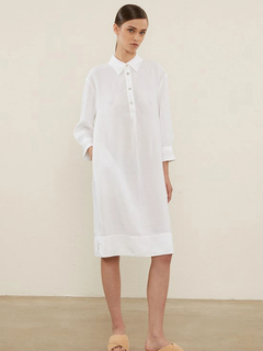 PESERICO(ペセリコ) |麻100％プルオーバーシャツワンピース