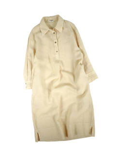 PESERICO(ペセリコ) |麻100％プルオーバーシャツワンピース