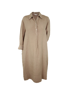 PESERICO(ペセリコ) |麻100％プルオーバーシャツワンピース