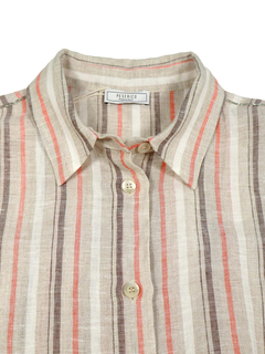 PESERICO(ペセリコ) |ストライプ地フレンチスリーブシャツ