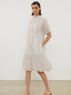 PESERICO(ペセリコ) |コットンライティングプリント半袖ワンピース