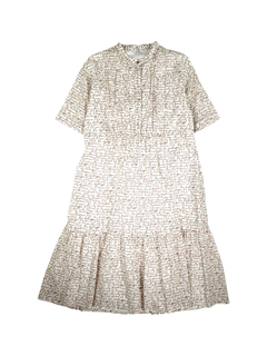 PESERICO(ペセリコ) |コットンライティングプリント半袖ワンピース