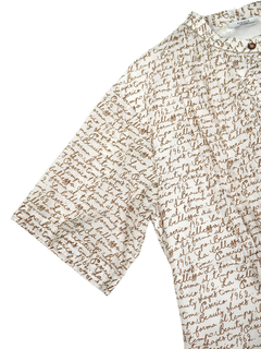 PESERICO(ペセリコ) |コットンライティングプリント半袖ワンピース