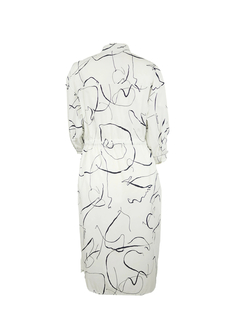 PESERICO(ペセリコ) |コットンプリント地七分袖シャツワンピース