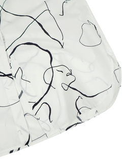 PESERICO(ペセリコ) |コットンプリント地七分袖シャツワンピース