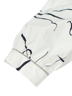 PESERICO(ペセリコ) |コットンプリント地七分袖シャツワンピース