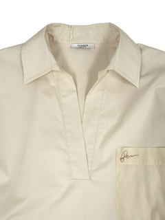 PESERICO(ペセリコ) |胸ポケットコットンストレッチワンピース