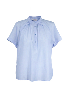 PESERICO(ペセリコ) |ヘアラインストライプラグランスリーブブラウス