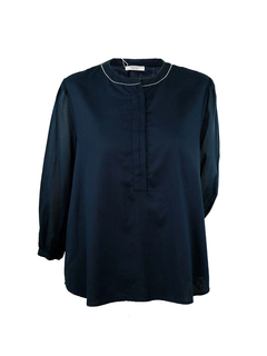 PESERICO(ペセリコ) |コットンガーゼヘンリーネックブラウス