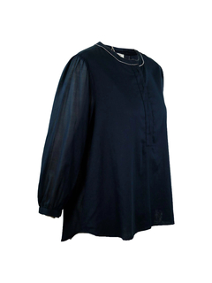 PESERICO(ペセリコ) |コットンガーゼヘンリーネックブラウス