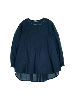 PESERICO(ペセリコ) |コットンガーゼヘンリーネックブラウス