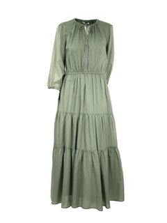 PESERICO(ペセリコ) |コットンガーゼティアードロングワンピース