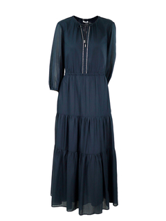 PESERICO(ペセリコ) |コットンガーゼティアードロングワンピース