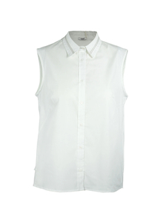 PESERICO(ペセリコ) |ボールチェーン飾り襟コットンストレッチノースリーブシャツ