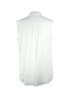 PESERICO(ペセリコ) |ボールチェーン飾り襟コットンストレッチノースリーブシャツ