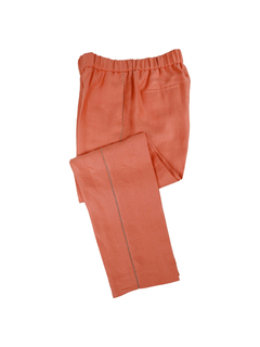 PESERICO(ペセリコ) |サイドボールチェーンリネンイージーパンツ