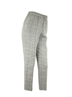 PESERICO(ペセリコ) |ラメ糸混麻チェックスリムパンツ