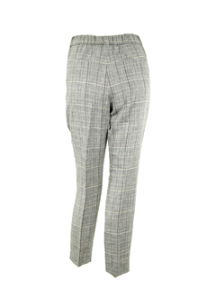 PESERICO(ペセリコ) |ラメ糸混麻チェックスリムパンツ