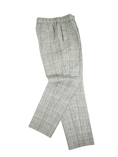 PESERICO(ペセリコ) |ラメ糸混麻チェックスリムパンツ