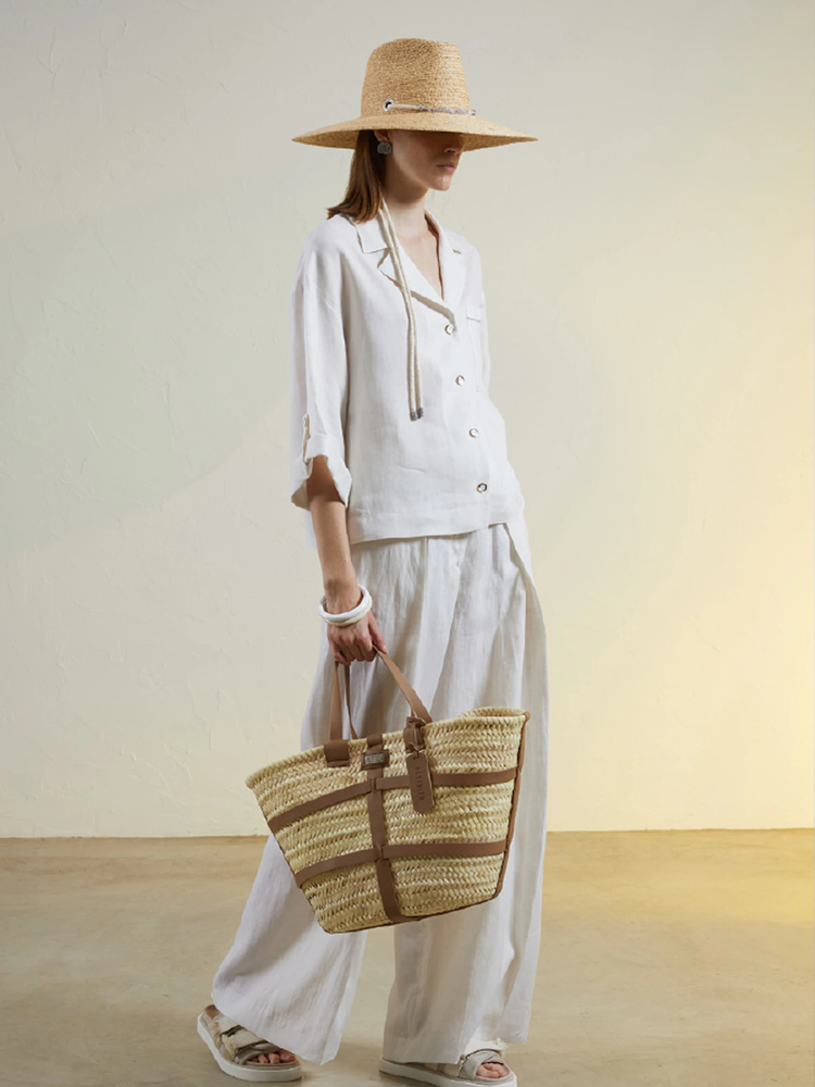 PESERICO(ペセリコ) |ロールアップスリーブテーラード麻ジャケット