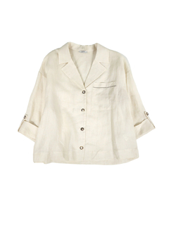 PESERICO(ペセリコ) |ロールアップスリーブテーラード麻ジャケット