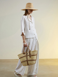 PESERICO(ペセリコ) |ロールアップスリーブテーラード麻ジャケット