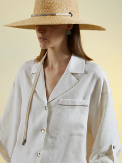 PESERICO(ペセリコ) |ロールアップスリーブテーラード麻ジャケット