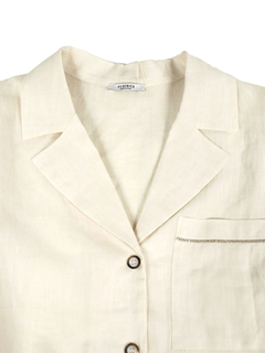 PESERICO(ペセリコ) |ロールアップスリーブテーラード麻ジャケット