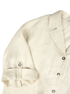 PESERICO(ペセリコ) |ロールアップスリーブテーラード麻ジャケット