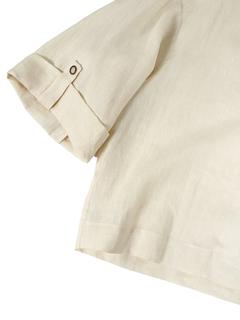 PESERICO(ペセリコ) |ロールアップスリーブテーラード麻ジャケット