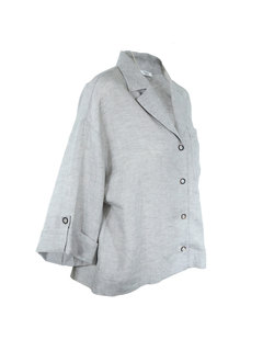 PESERICO(ペセリコ) |ロールアップスリーブテーラード麻ジャケット